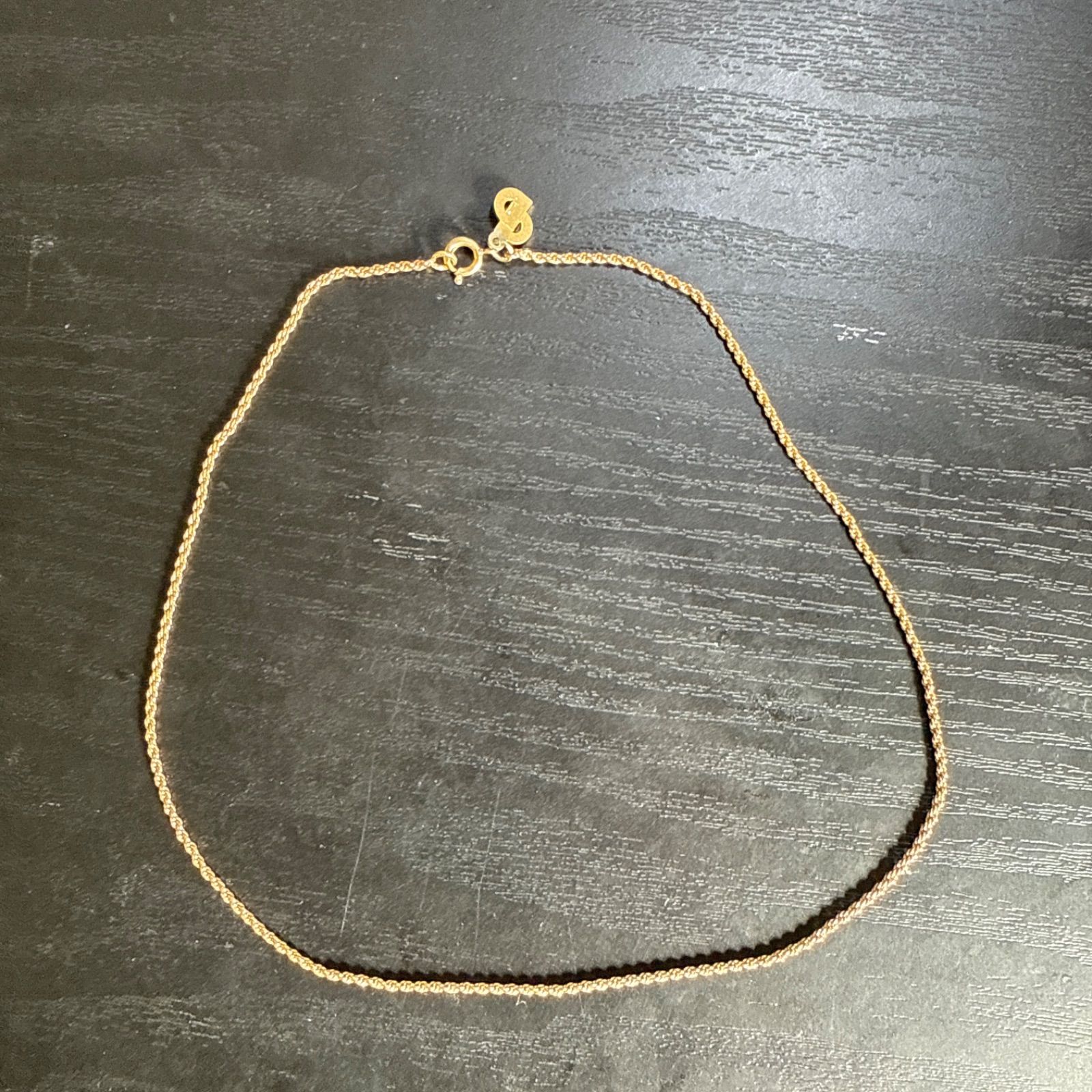 Christian Dior クリスチャンディオール ロープチェーンネックレス