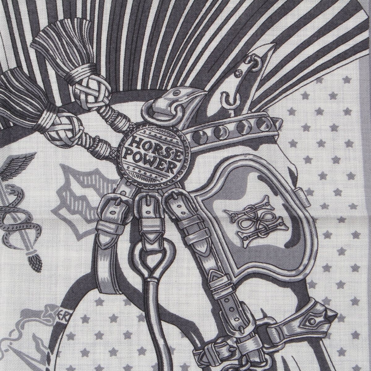 エルメス カシミヤ×シルク カレ65 Cheval Punk Bandana シュバル