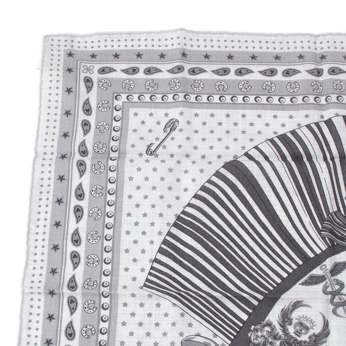 エルメス カシミヤ×シルク カレ65 Cheval Punk Bandana シュバル