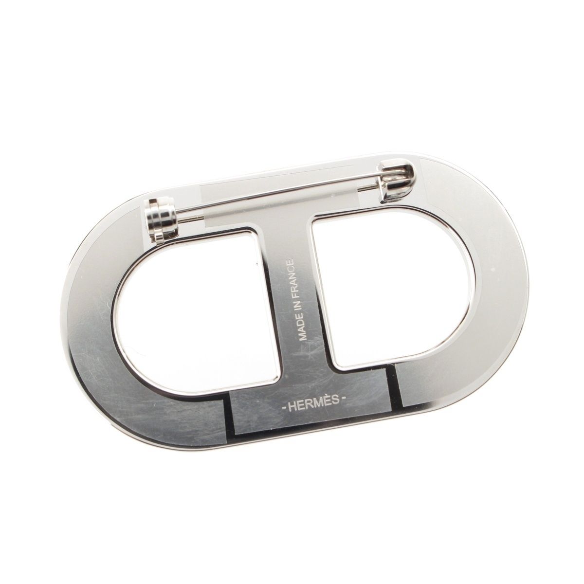 エルメス シェーヌダンクル ヴェルカニウム ブローチ エタン シルバー