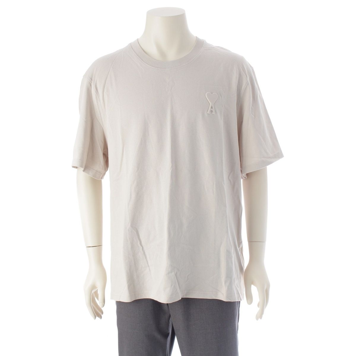 アミパリス エンボスロゴ クルーネック 半袖Tシャツ UTS025.726 ベージュ系 XXL