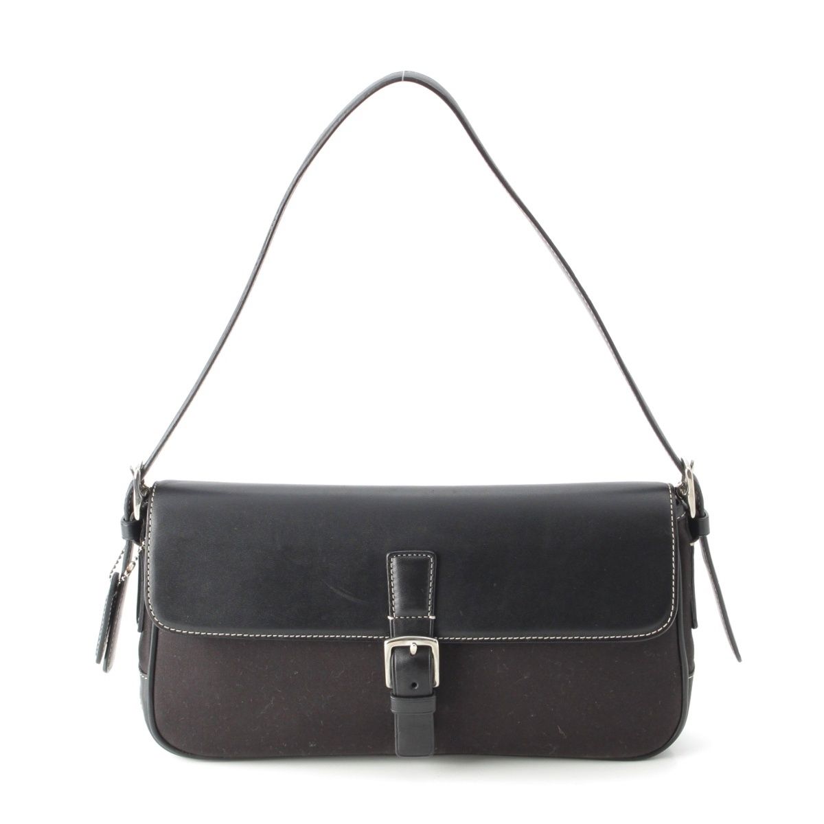 コーチ ヴィンテージ コーチ レザー ワンショルダー ハンドバッグ ブラック