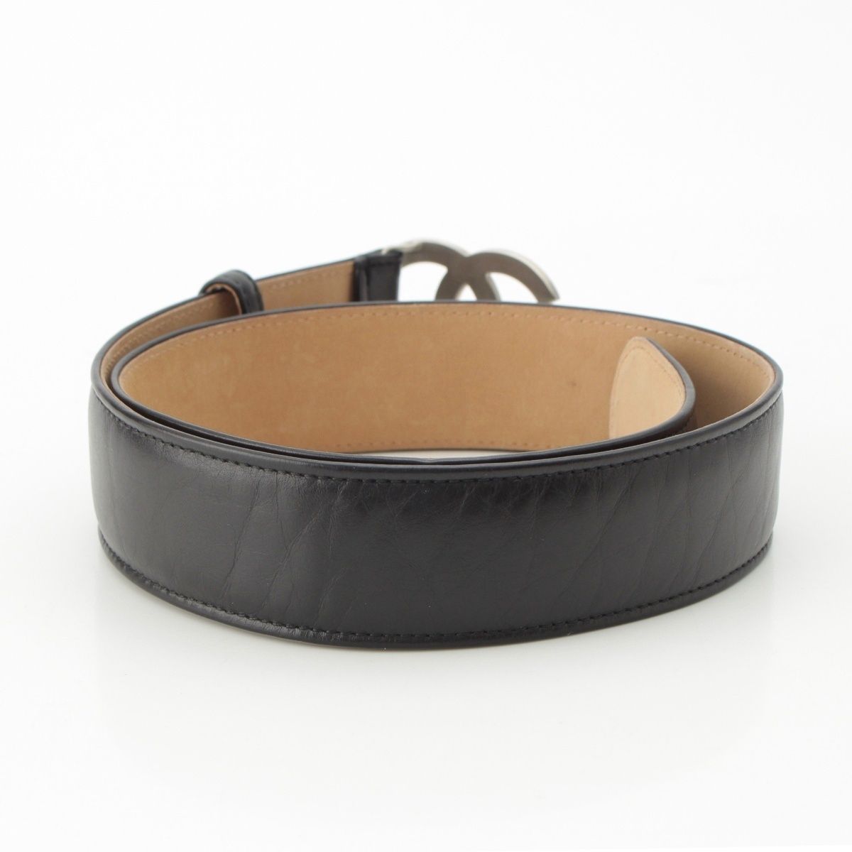 シャネル レザー B12A ベルト ブラック 80/32【中古】 - メルカリ