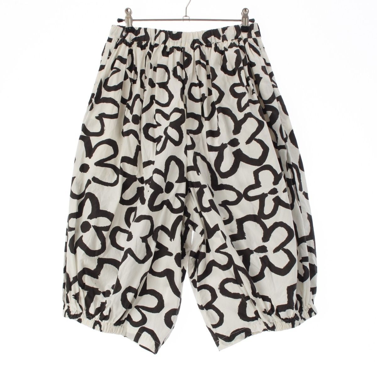 コムデギャルソン AD2011 12S S 花柄 総柄 バルーン パンツ GI-P044 ホワイト ブラック