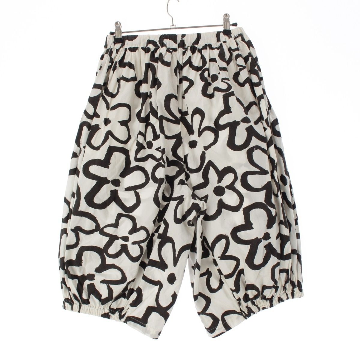 コムデギャルソン AD2011 12S S 花柄 総柄 バルーン パンツ GI-P044 ホワイト ブラック