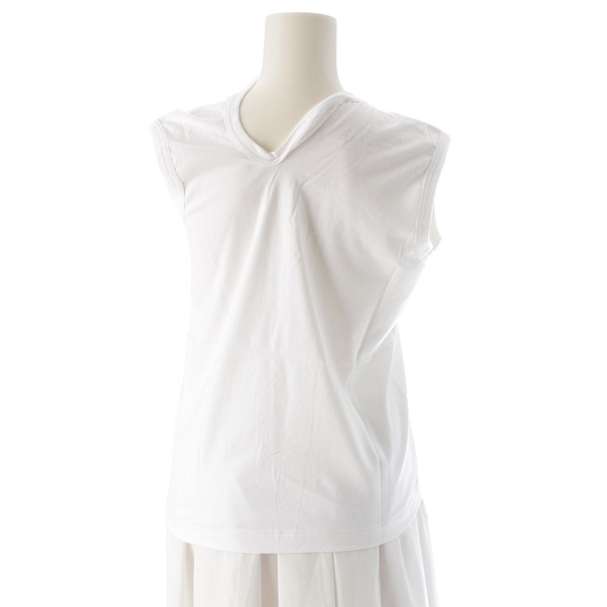 騒音のない コムデギャルソン AD2003 04SS コットン アーカイブ 変型 ラウンドネック トップス GM-T011 ホワイト ‐ 新鮮な