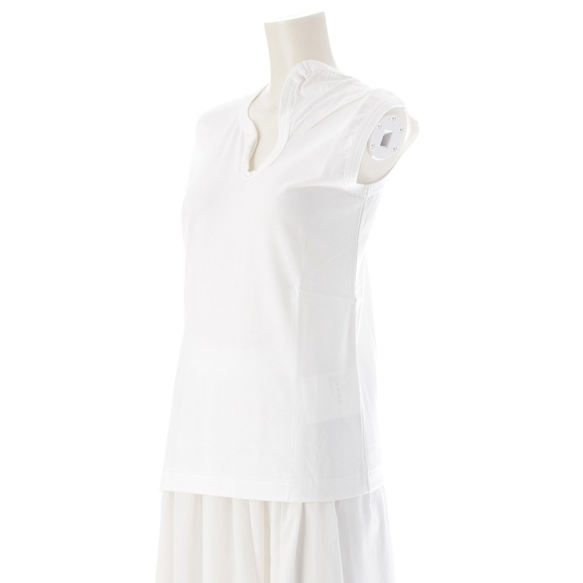 コムデギャルソン AD2003 04SS コットン アーカイブ 変型 ラウンドネック トップス GM-T011 ホワイト ‐