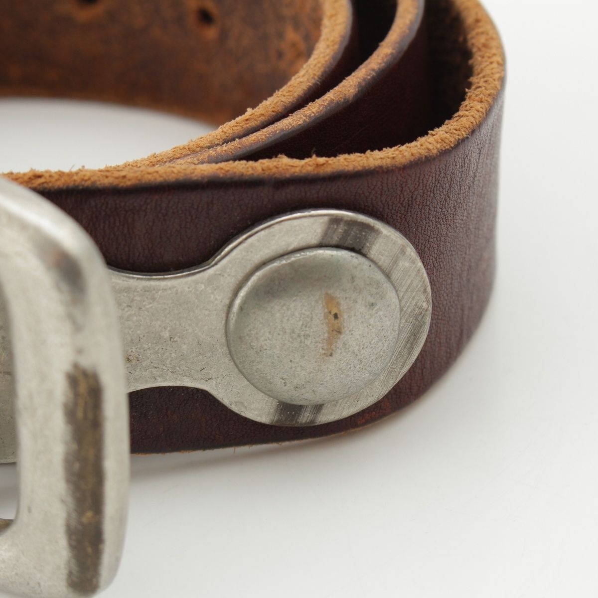  マルタンマルジェラ レザー 10 シルバー金具 ベルト ブラウン ベルト 小物