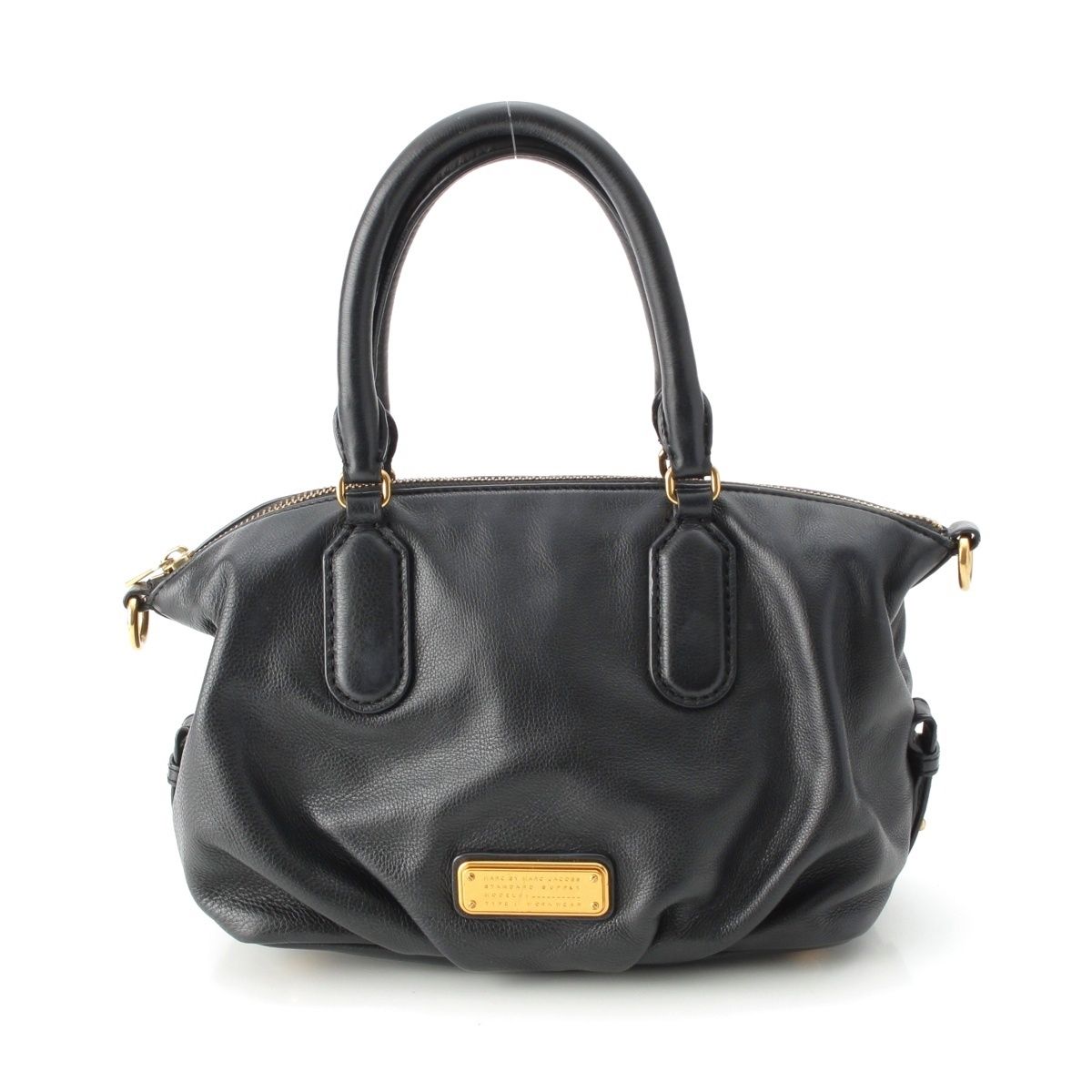 マークジェイコブス レザー ロゴ 2WAY ハンドバッグ ブラック