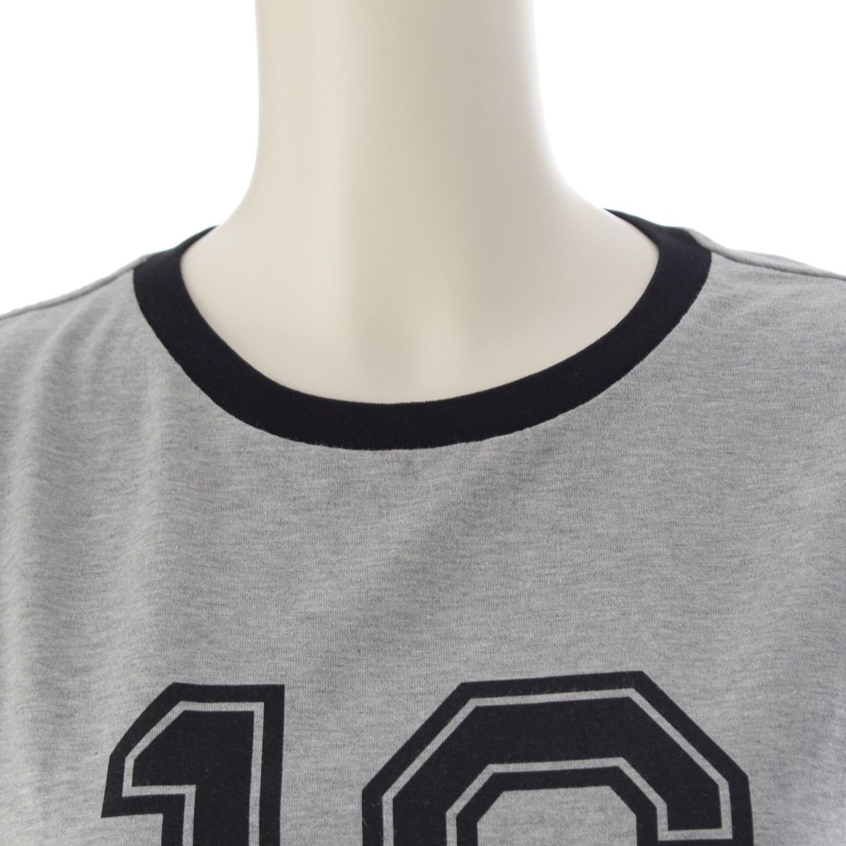  セリーヌ 23 SS コットン メッシュ ロゴ 16 セーズ 半袖Ｔシャツ トップス グレー XS 半袖(Tシャツ) Tシャツ カットソー