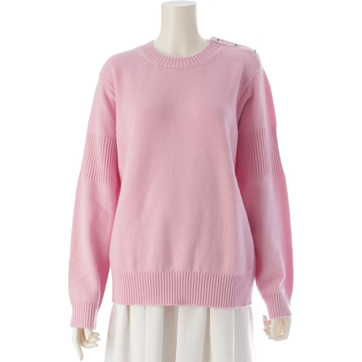 シャネル 24A カシミヤ ココマーク ターンロック クルーネック