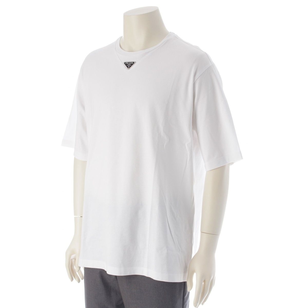 ❤️お値下げプラダ クールネック半袖 Tシャツ 白 L❤️ ❤️お値下げプラダ クールネック半袖 Tシャツ 白 L❤️ ❤️お値下げ
