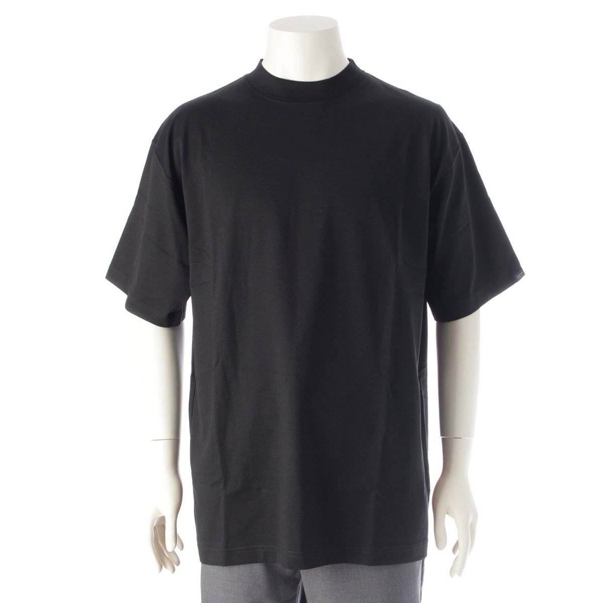 バレンシアガ 2025 コットン ロゴスリーブ オーバーサイズ 半袖Ｔシャツ 773286 ブラック M