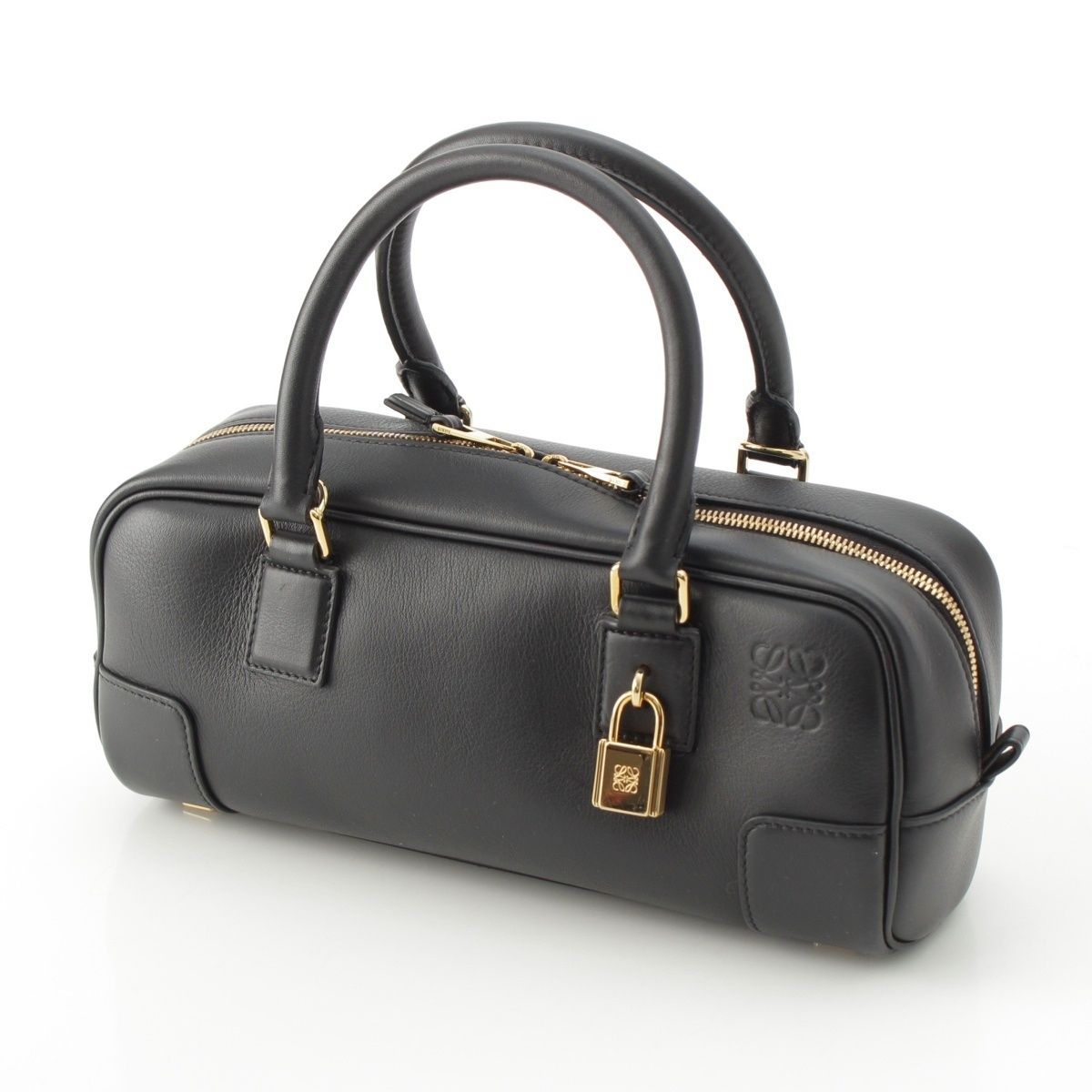 ロエベ アマソナ 23 クロップド レザー 2way ショルダー ハンドバッグ