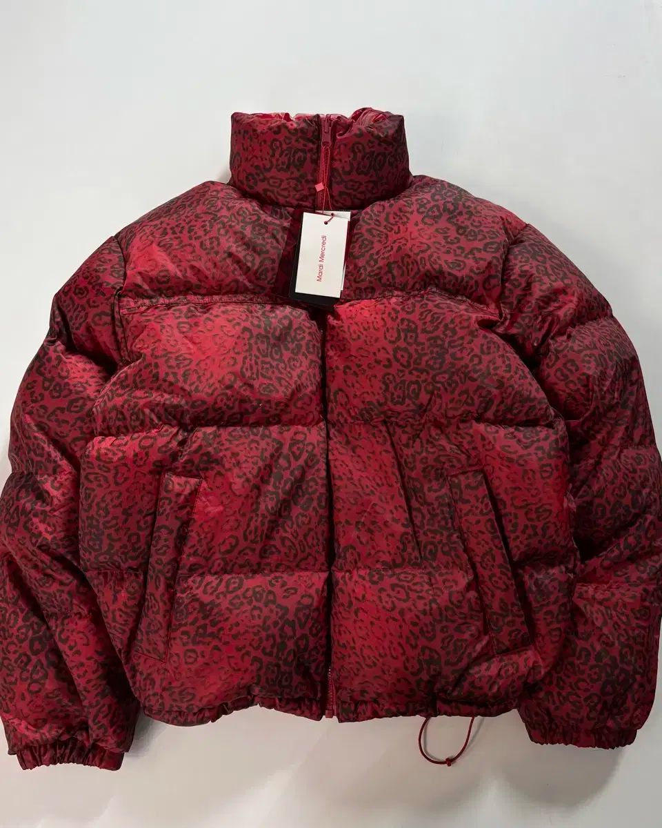 Mardi Mercredi マルディメクルディ レオパード レッドCOLOR リバーシブル ダウン