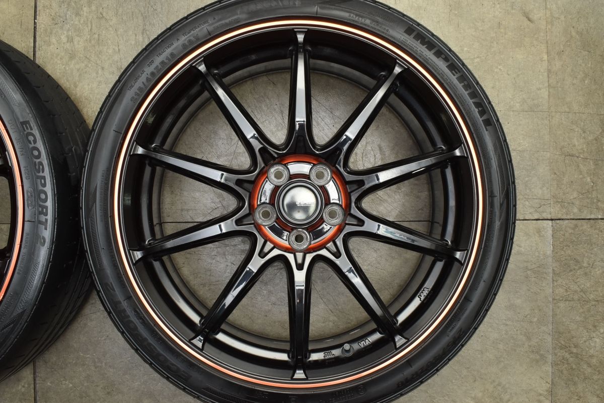  交換用に Gスピード 18 in 7 J 48 PCD 100 インペリアル エコスポーツ2 215 40 R 86 カローラツーリング BRZ インプレッサ レガシィ 18インチ タイヤ ホイールセット