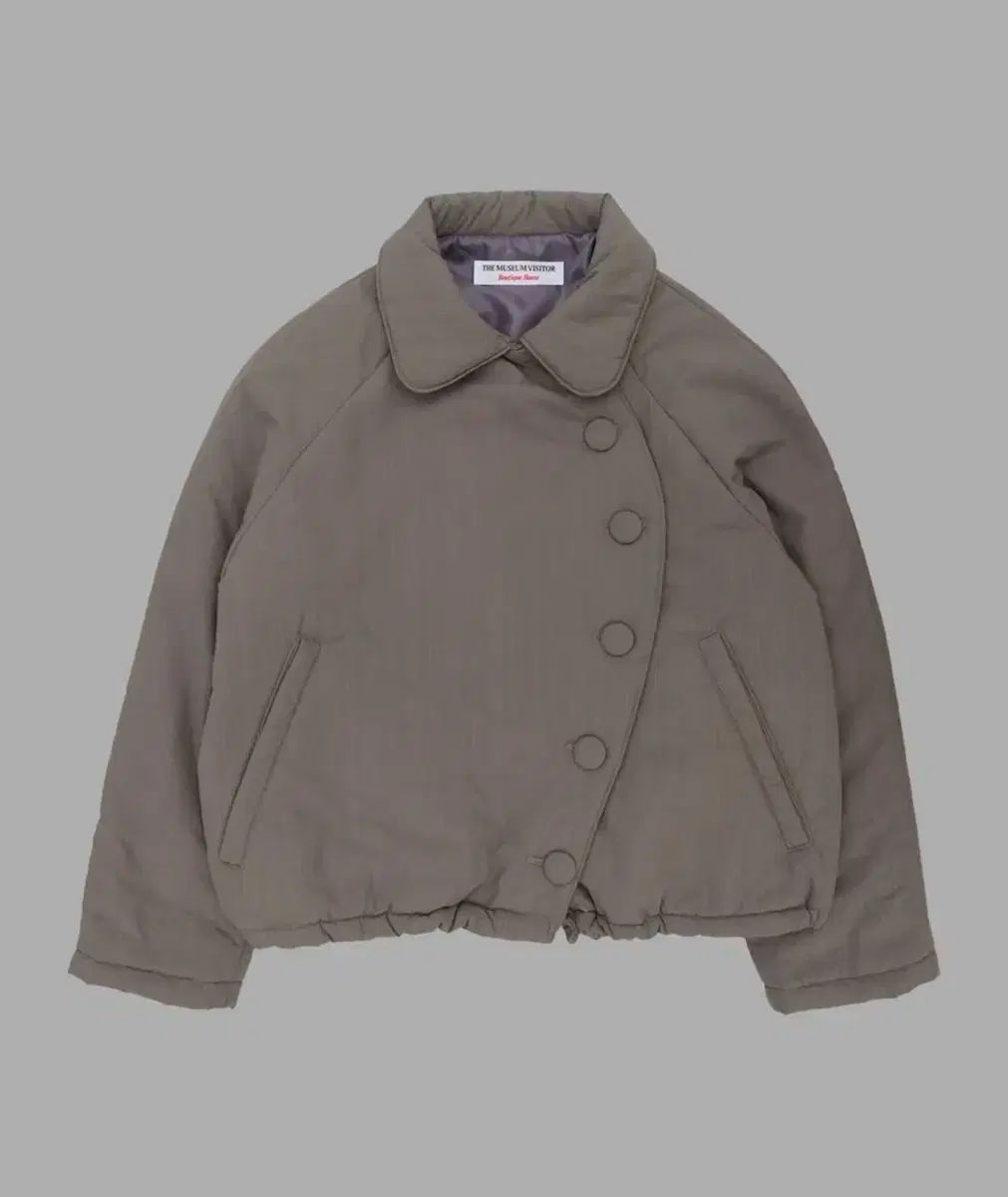 THE MUSEUM VISITOR アシンメトリー ラウンド パフ ジャケット ベージュ