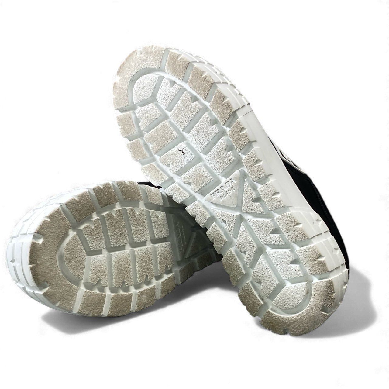 1k16《美品》 PRADA プラダ ダブルホイール ギャバジンスニーカー 24cm