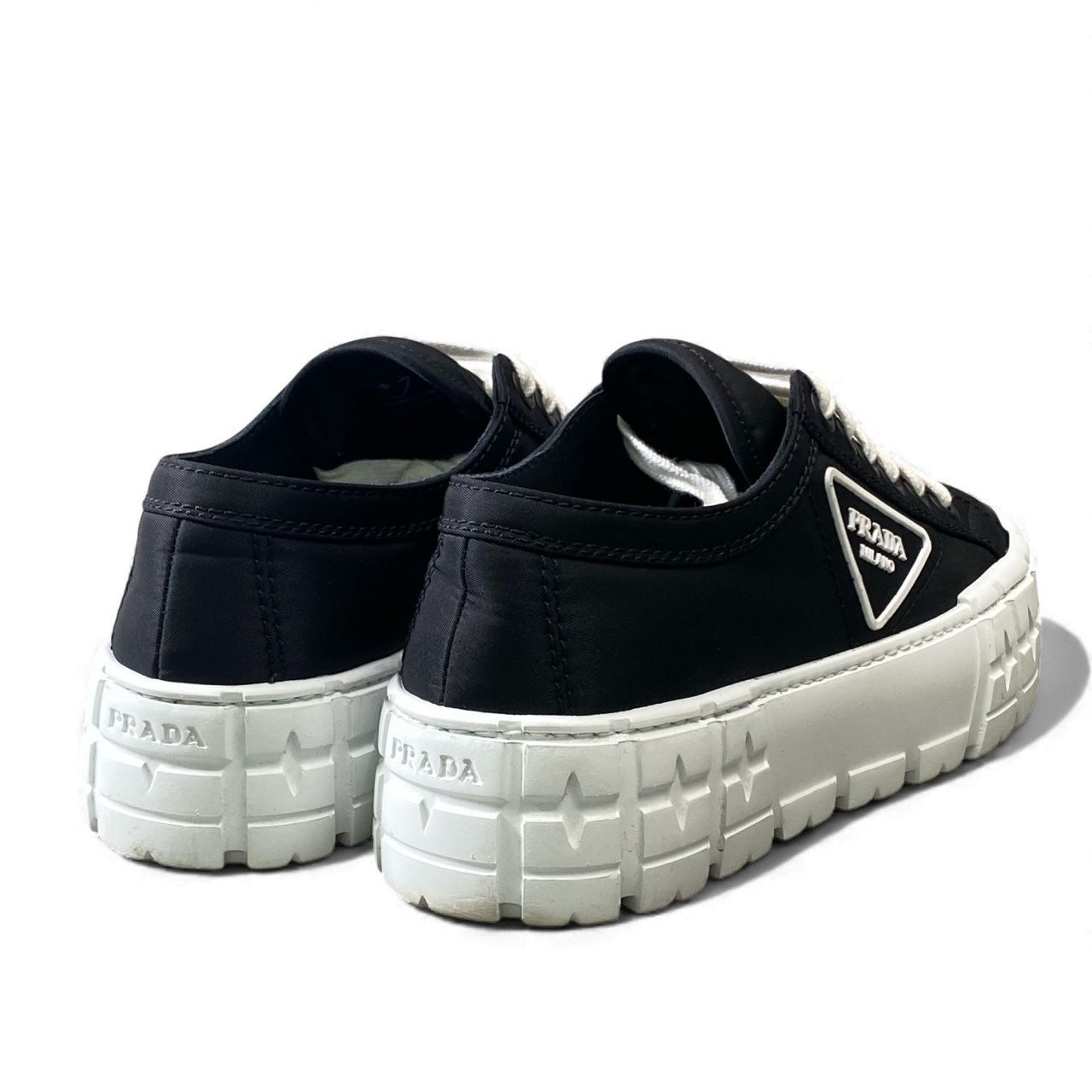 PRADA ダブルホイール　ナイロン ギャバジン厚底　37 中古・古着通販】PRADA (プラダ) ダブルホイールナイロンギャバジン