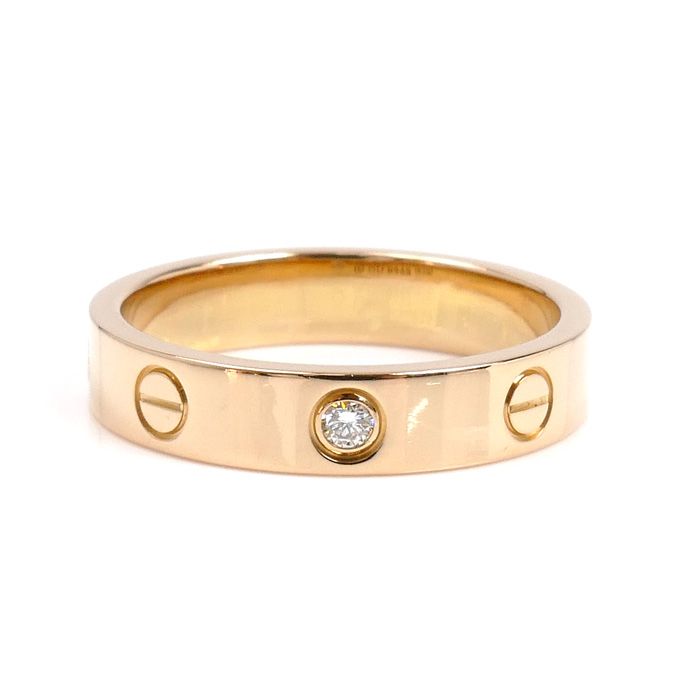 CARTIER カルティエ K18PG ピンクゴールド ミニラブ 1P ダイヤ リング