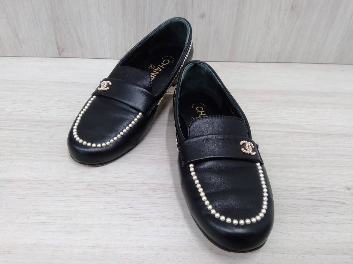 シャネル CHANEL ローファー 靴 約23cm 36C 黒 保存袋付 - メルカリ