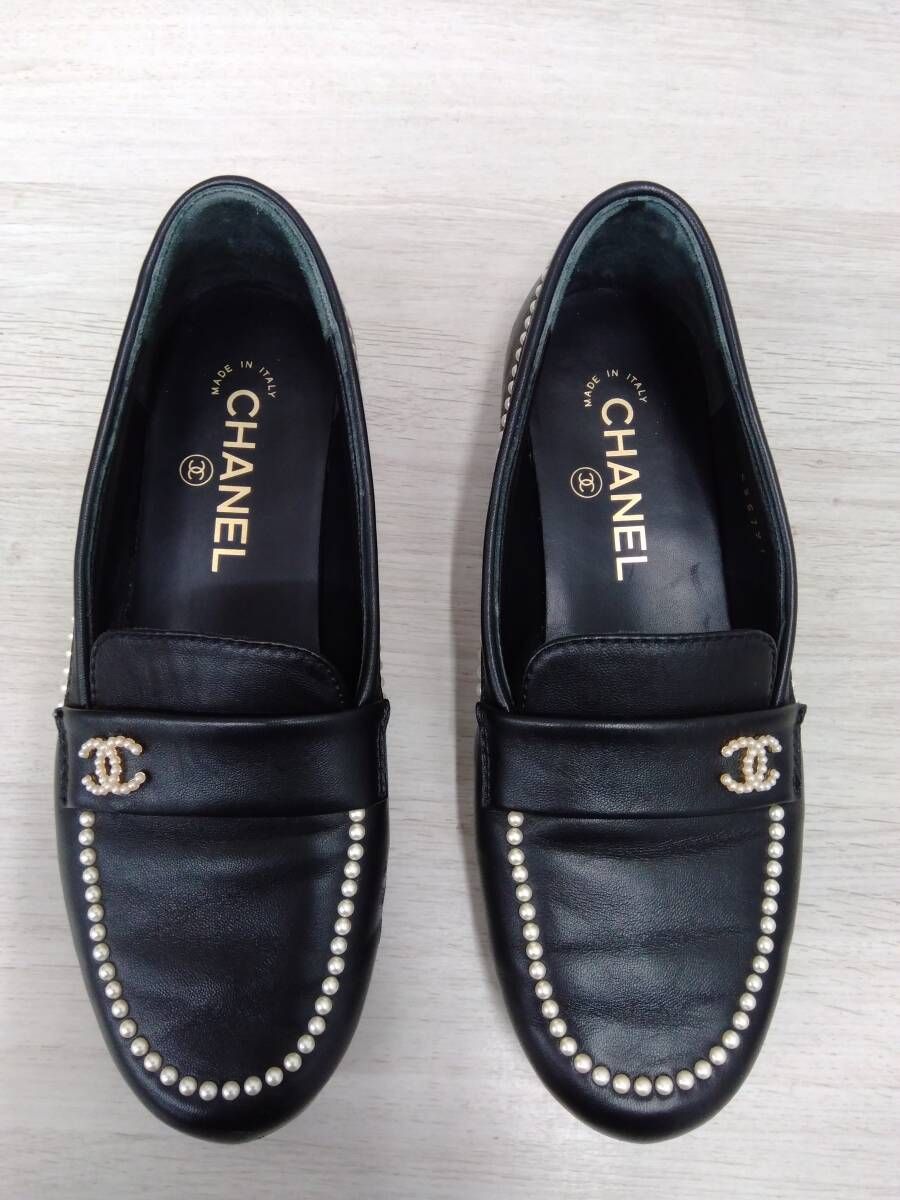 シャネル CHANEL ローファー 靴 約23cm 36C 黒 保存袋付 - メルカリ