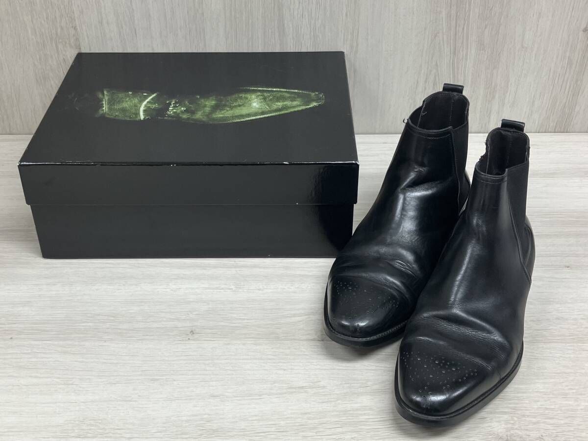 MAGNANNI 20155 マグナーニ サイドゴアブーツ デッキシューズ デザインブーツ レザー メンズ 27.5cm ブラック