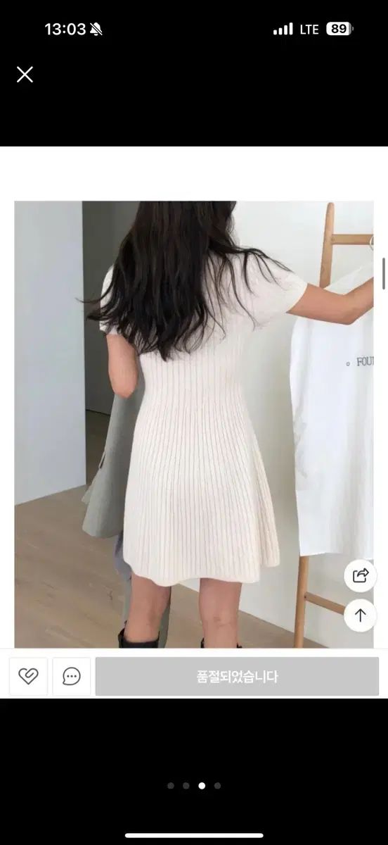  Founders カシミア ゴージ ミニワンピース 長袖 七分袖 ミニワンピース