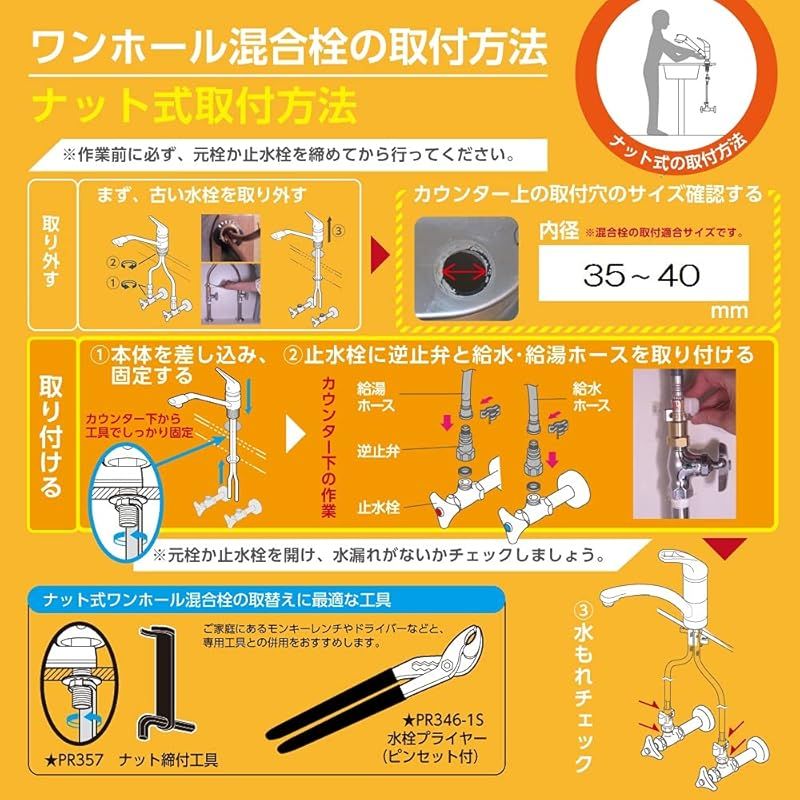 シングルワンホールスプレー混合栓