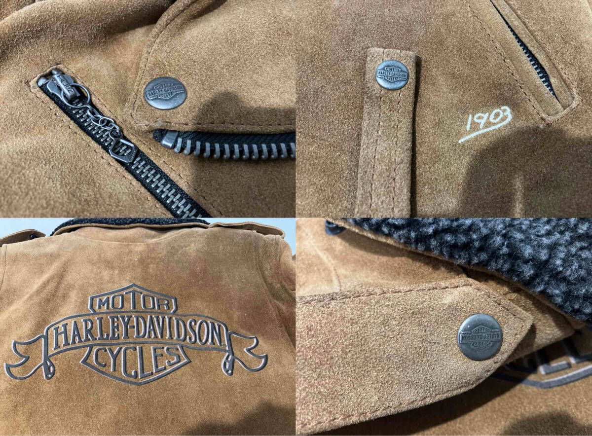 HARLEY DAVIDSON ハーレーダビッドソン スウェードレザー ダブル 