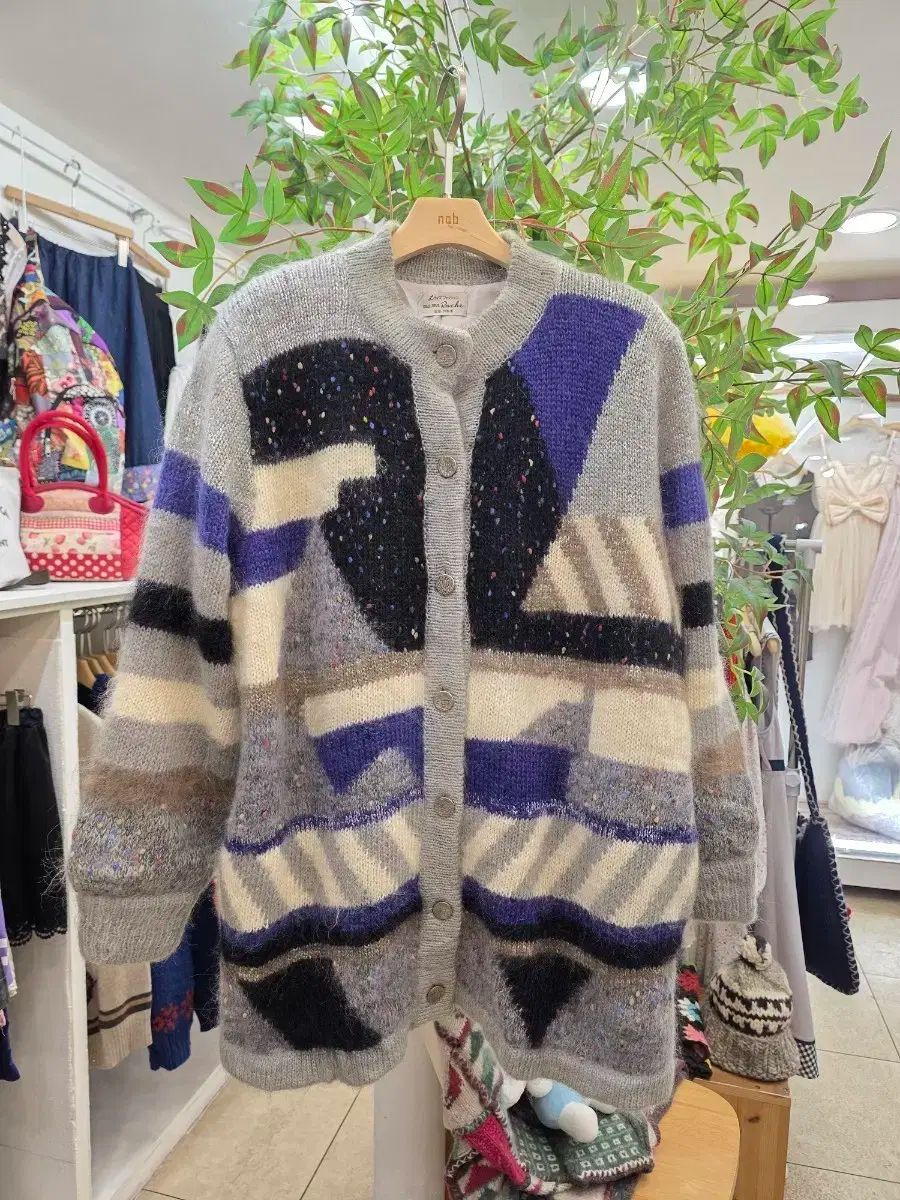 パータン ウール カーディガン モヘア