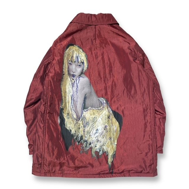 24 AW YOHJI POUR HOMME LADY PRINT COAT その他コート 1 赤系 HO C 12 801 ヨウジヤマモトプールオム