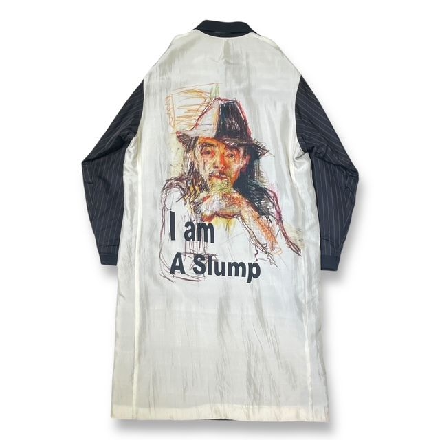 17SS Yohji Yamamoto POUR HOMME 抜染リバーシブル ギャバシルク 1 ホワイト×ブラック HD-C13-817 ヨウジヤマモトプールオム