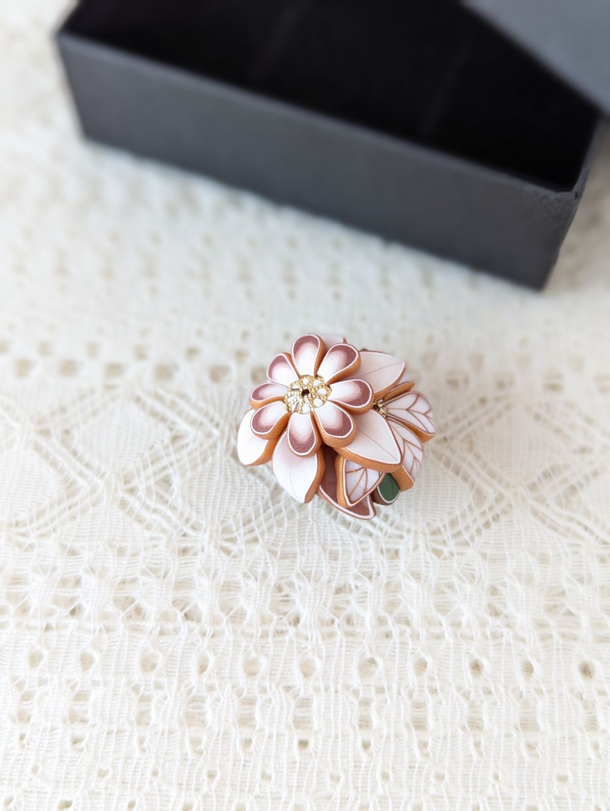 ❄︎ミント❄︎さま売約済三日月簪〈Bouquet・sepiaポインセチア・盛り〉 7fa89bfebf4a090cb3ffa5fffc6cd4