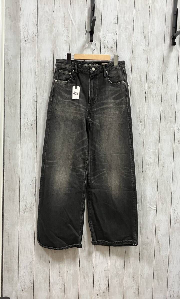 DENHAM デンハム MIKU MIJ JUDO BKBK 02-24-09-11-045 MADE IN JAPAN DENIM サイズW28 L ブラック デニムパンツ ジーンズ ワイド