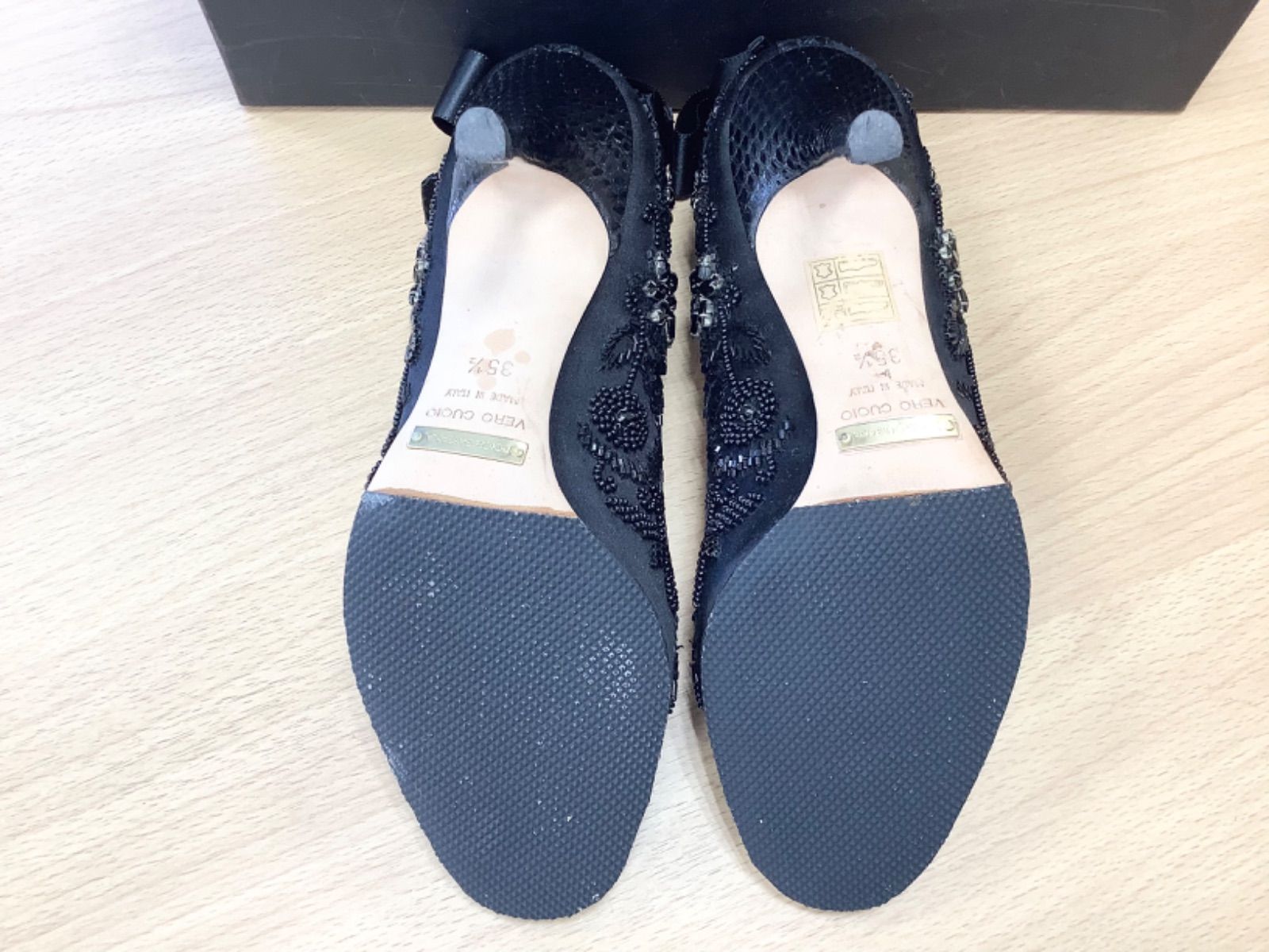 G1480箱専用袋付き ドルチェ＆ガッパーナ ビジュー付きオープントゥ