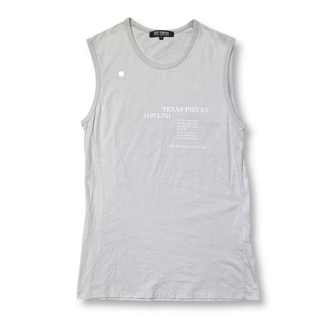 05ss History of the world期 RAF SIMONS タンクトップ ホワイト サイズ52 ラフシモンズ archive