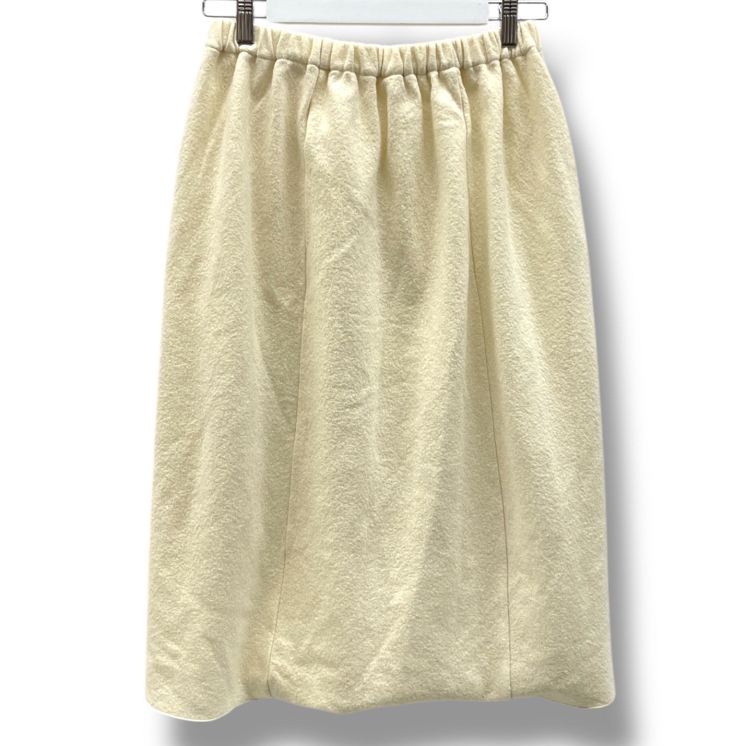 evam eva エヴァムエヴァ ウールサルエルパンツ ニット ウエストゴム 羊毛 ウール ゆったり E183K114 白 ホワイト レディース 冬 ゴーゴー古着久喜倉庫店 No.1399