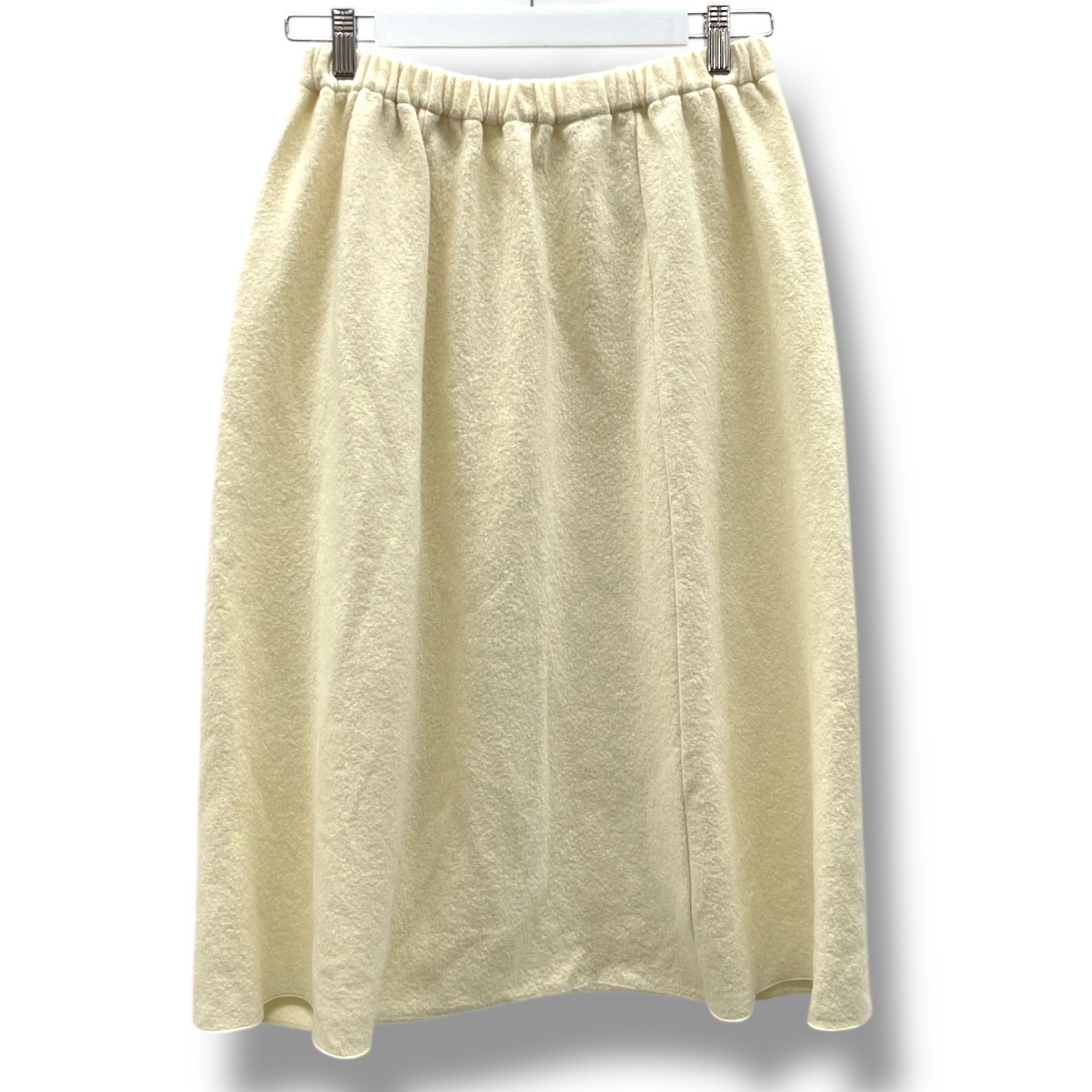 evam eva エヴァムエヴァ ウールサルエルパンツ ニット ウエストゴム 羊毛 ウール ゆったり E183K114 白 ホワイト レディース 冬 ゴーゴー古着久喜倉庫店 No.1399