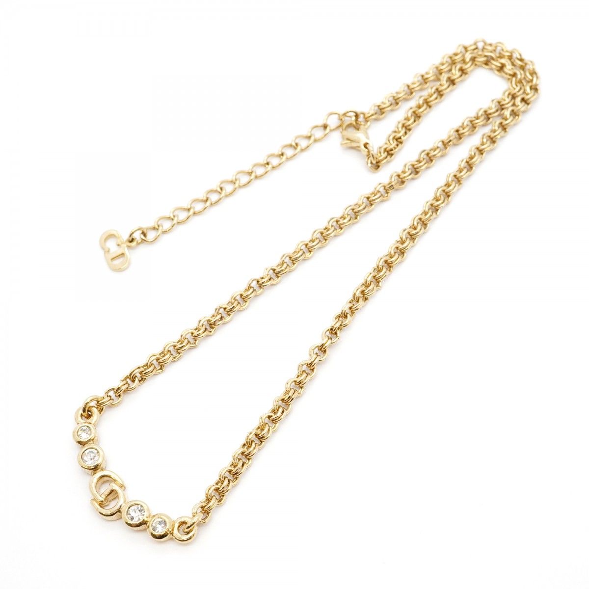 ☆SALE【5jmb0626】クリスチャンディオール ネックレス CDロゴ GP  