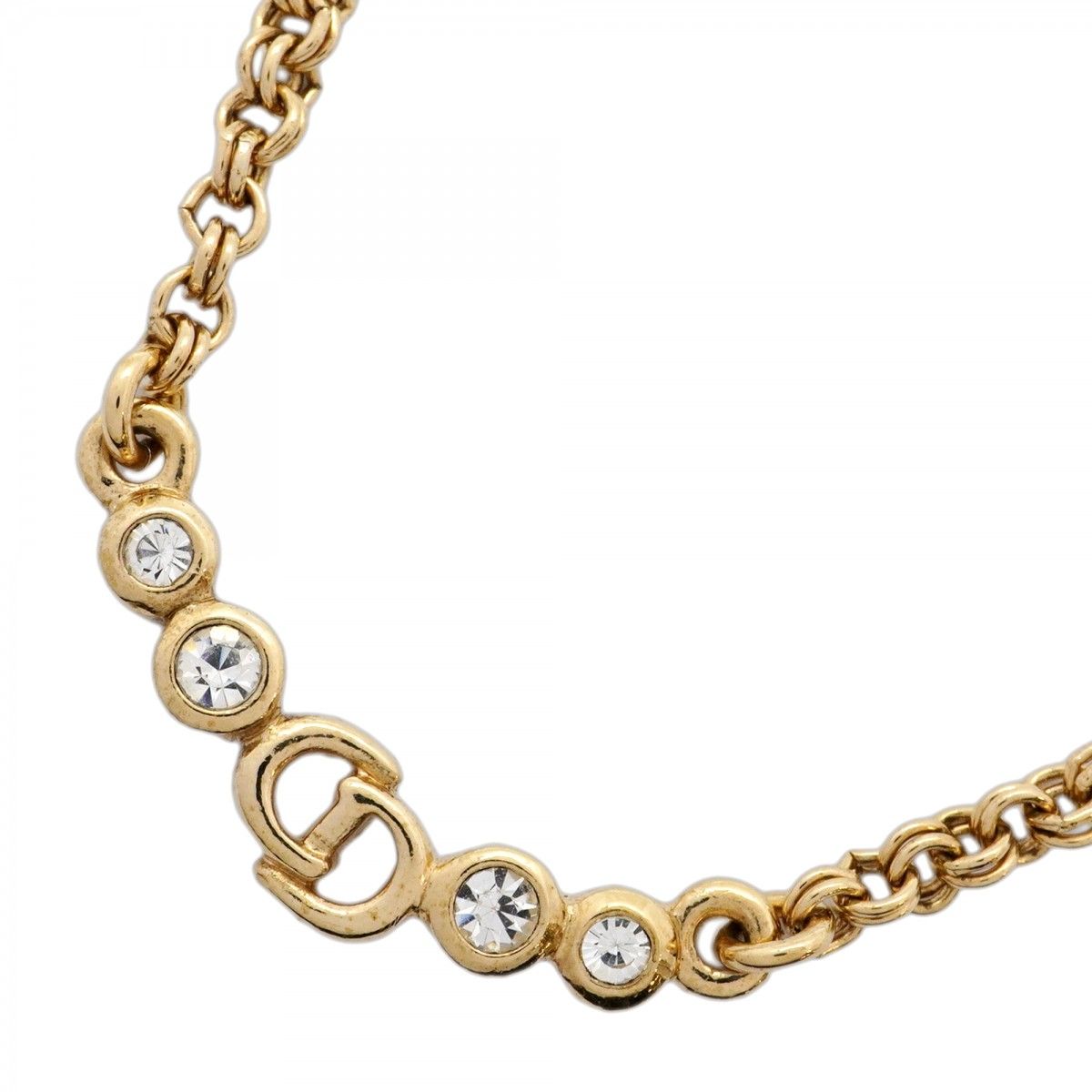 【極美品】Dior イヤリング ネックレス CD ロゴ ストーン セット 極美品✨ Dior イヤリング CD ロゴ ラインストーン クリップ式 希少 極美品