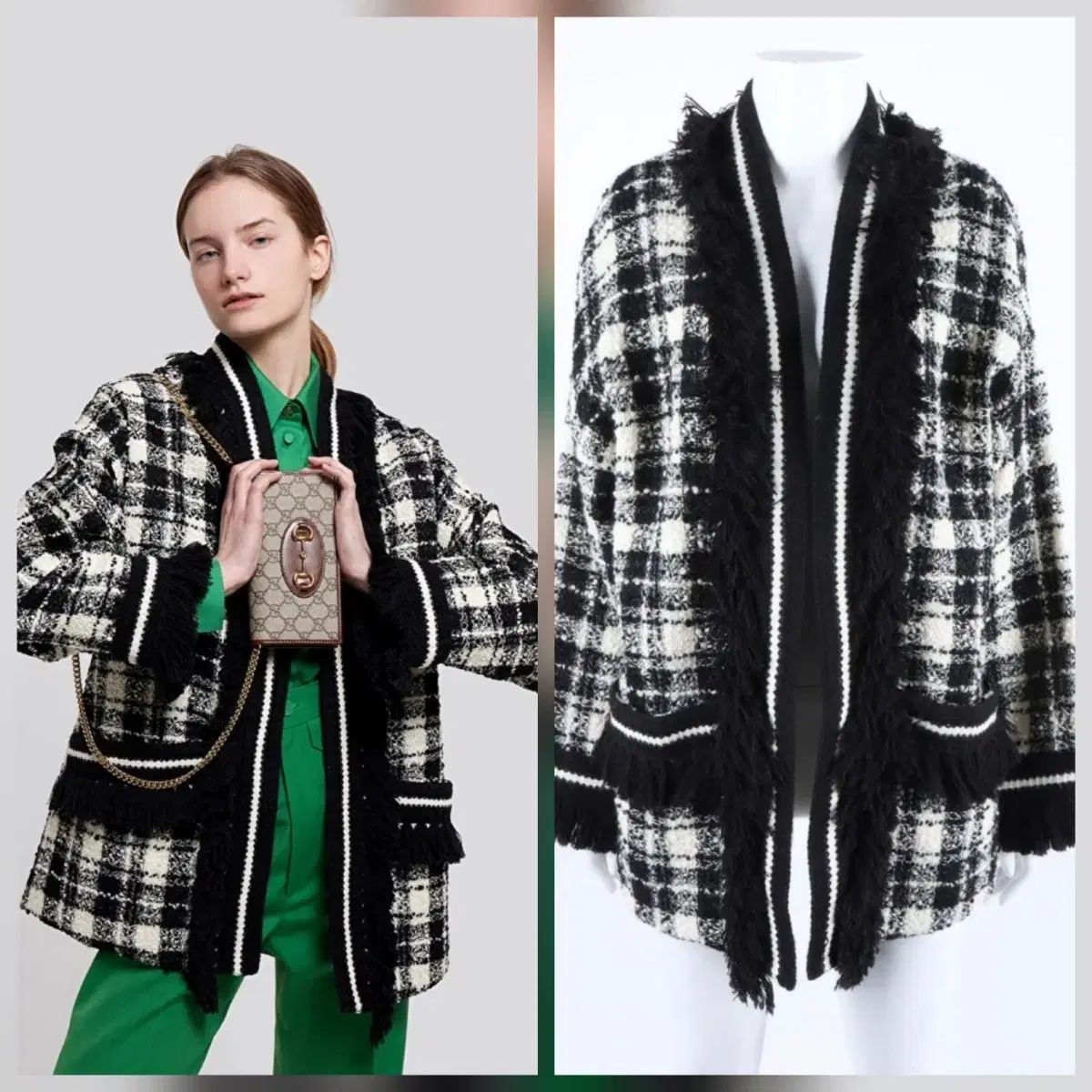 グッチ ツイード カーディガン 40 コンディション最高