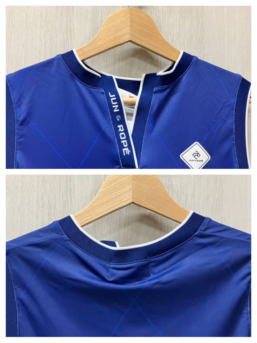  JUN-ROPE ジュンアンドロペ BIG スリットネックワンピース インナーパンツ付き ネイビー Mサイズ その他 レディースウェア