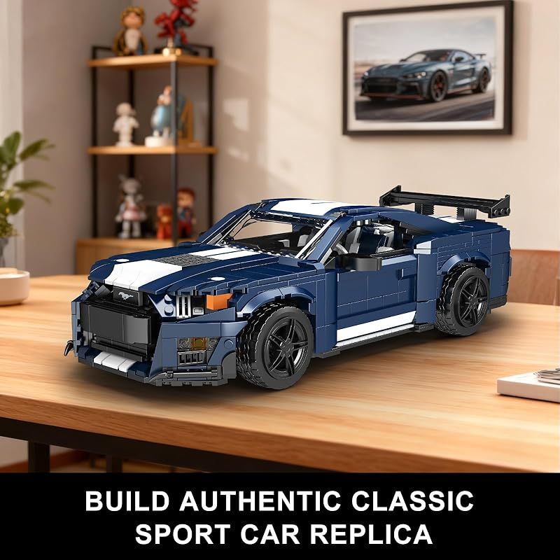 Mould King 10208技術スポーツカービルディングブロックキット 1556部品クランプブロッククラシック筋肉車モデル 大人と青少年14 ギフトアイデアコレクターキット