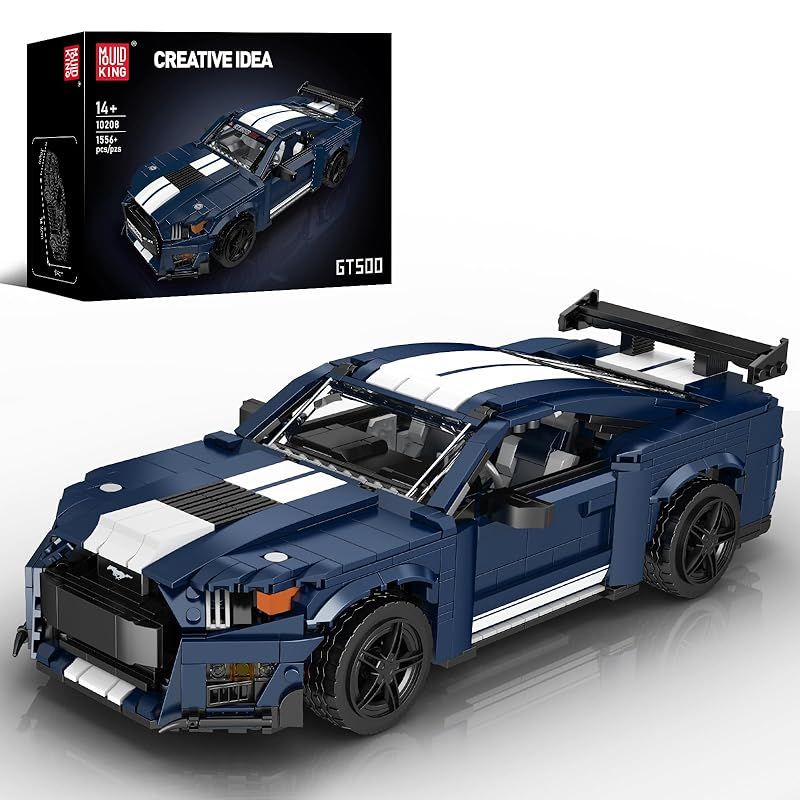 Mould King 10208技術スポーツカービルディングブロックキット 1556部品クランプブロッククラシック筋肉車モデル 大人と青少年14 ギフトアイデアコレクターキット