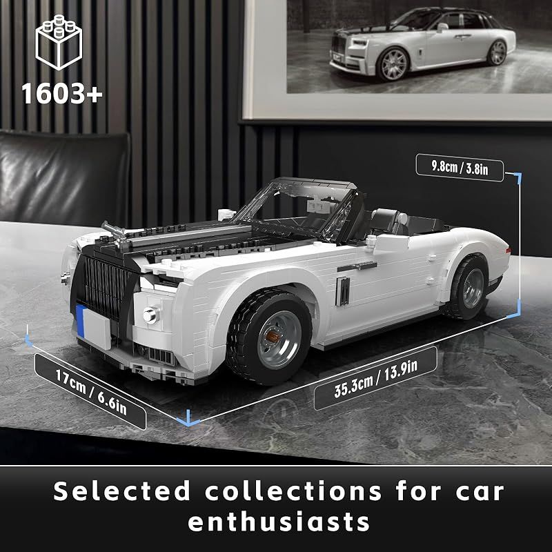 Mould King 10031 MOC技術スポーツカーモデル積み木セット 創意スポーツカーオープンカークランプブロックセット スーパースポーツカー愛好家に適した自動車モデル積み木おもちゃセット 1603 件