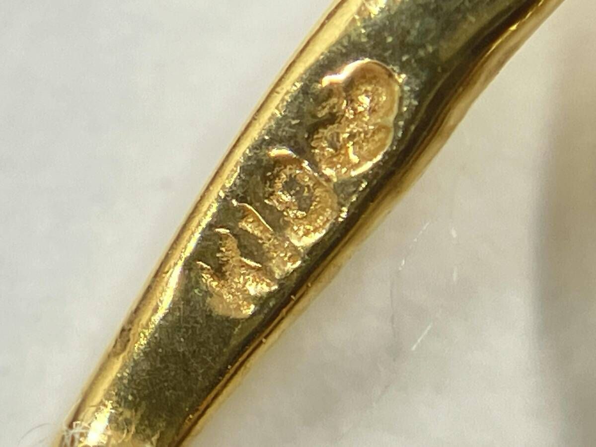 K 18 総重量1.1 g CS付 デザイントップ