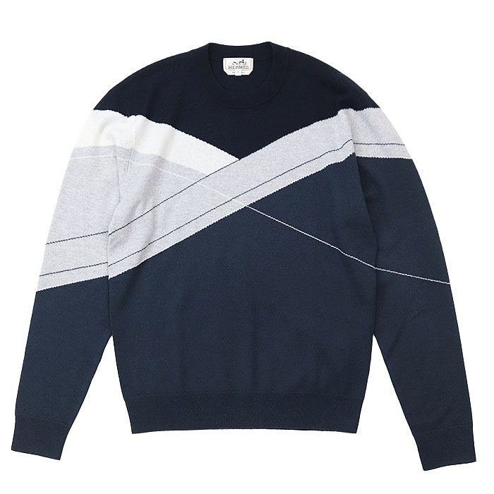 極美品】HERMES エルメス セーター Casaque ウール × カシミヤ