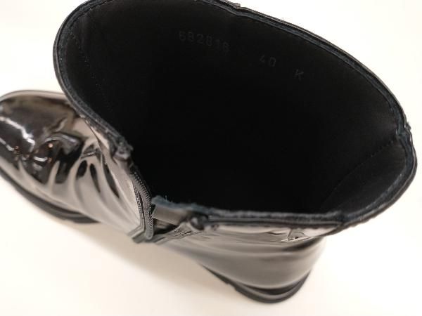 アレキサンダーマックイーン/ジップブーツ/ブラック/40サイズ/McQueen 美品】Alexander McQueen アレキサンダーマックイーン／エナメル