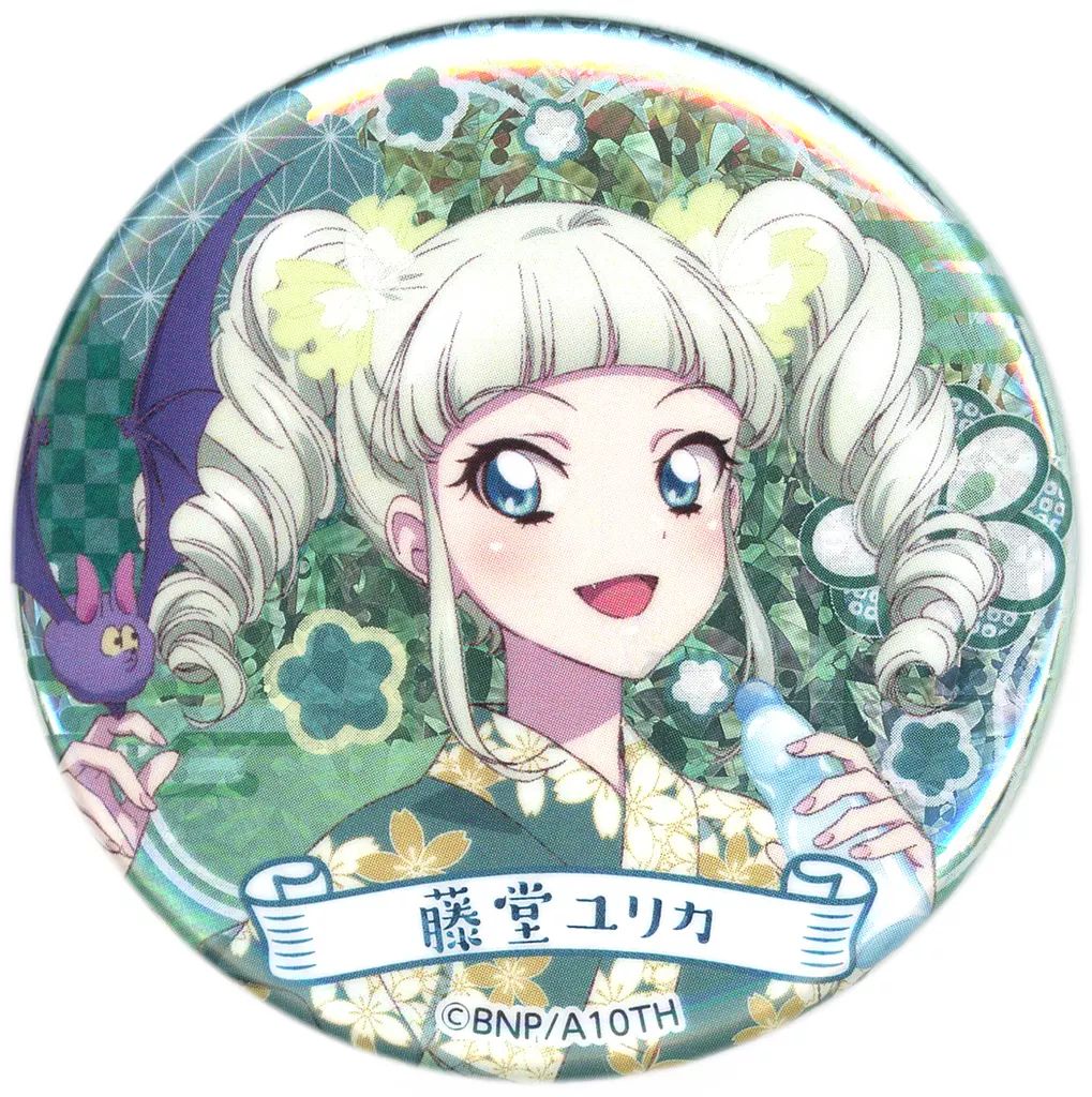 アイカツ！　アトレ秋葉原　藤堂ユリカ　ハート缶バッジ 中古】バッジ・ピンズ 藤堂ユリカ 「アイカツ!シリーズ×アトレ秋葉原